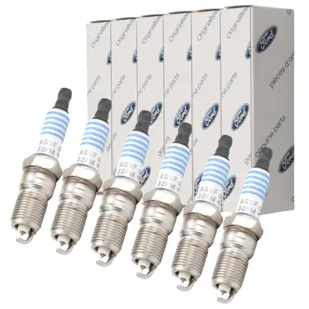 6x ORIGINAL Ford Z&uuml;ndkerze Mondeo 1 2 3 Cougar Maverick 2.5 3.0 ST200 ST220 V6 5190932