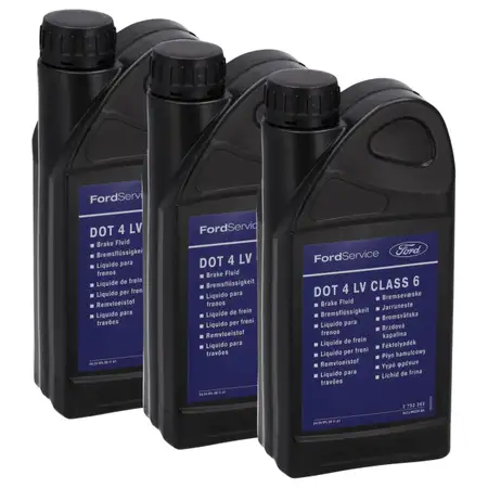 3L 3 Liter ORIGINAL FORD Bremsfl&uuml;ssigkeit DOT 4 LV CLASS 6 WSS-M6C65-A2 2792362