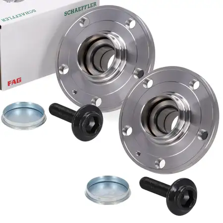 2x FAG 713610830 Radnabe + Radlager f&uuml;r VW Caddy 3 4 / Alltrack hinten 1T0501611AN