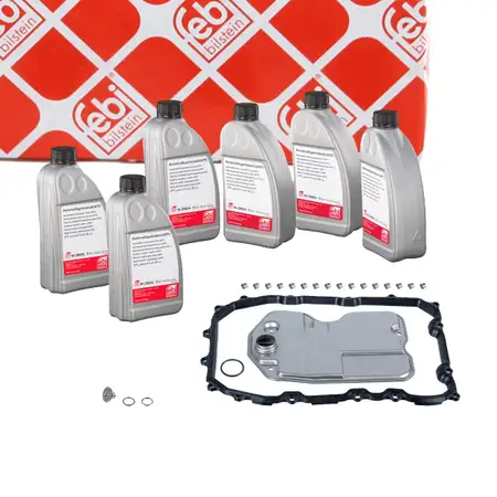 febi Automatikgetriebe Rep.Satz + 7L Getriebe&ouml;l f&uuml;r AUDI PORSCHE VW 6-Gang 09D TR60SN