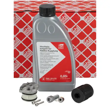 febi 181847 Hydraulikfilter Haldex-Kupplung + 850mL &Ouml;l f&uuml;r VW Golf 6 7 Passat B6 B7 Tiguan