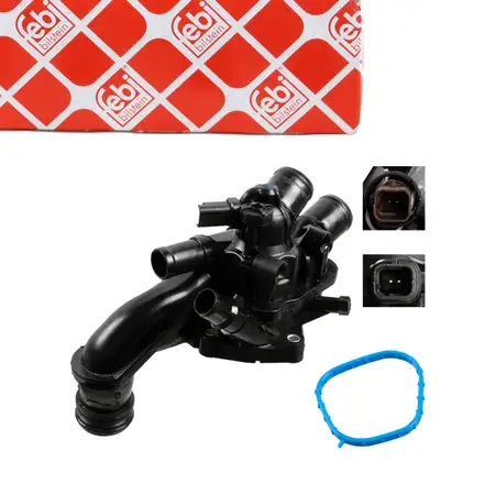 febi 176935 Thermostat + Geh&auml;use + Sensor f&uuml;r CITROEN C4 1 2 DS4 PEUGEOT 207 308 RCZ 1.6