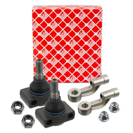 2x febi Traggelenk + Spurstangenkopf f&uuml;r SMART Cabrio City-Coupe ForTwo 450 vorne