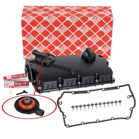 febi Ventildeckel + Dichtung + Dichtmittel f&uuml;r VW Passat B5.5 Sharan 7M T5 A4 A6 1.9 TDI