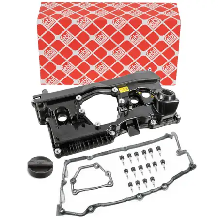 febi Ventildeckel + Dichtung + Deckel f&uuml;r BMW 1er E87 118i 120i 3er E90 E91 318i 320i N46