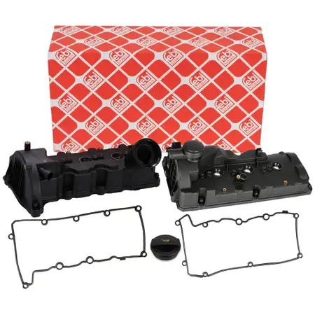 2x febi valve cover + gasket + cover for VW Touareg 7P, A6, C7, A7, 4G, A8, Q5, 8RB 3.0 TDI