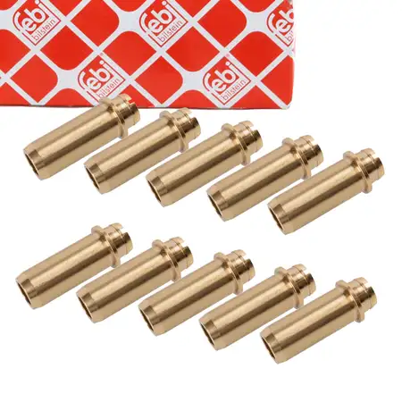 10x febi 10007 Ventilf&uuml;hrung f&uuml;r VW Golf 1 2 3 Passat B1-4 Polo Sharan T3 T4 056103419A