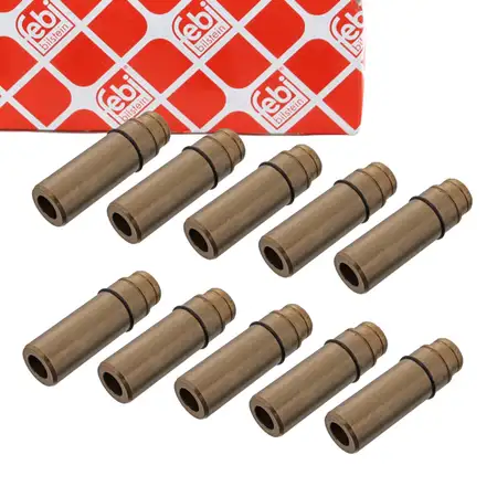 10x febi 14829 EINLASSSEITE Ventilf&uuml;hrung f&uuml;r MERCEDES W201 W123 W124 W460 W461 W463 M102