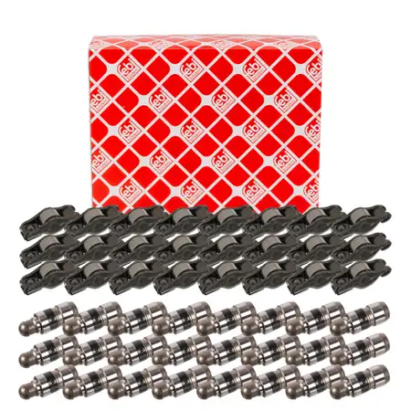 24x febi Ventilst&ouml;&szlig;el + 24x Kipphebel f&uuml;r AUDI A4 A5 A6 A7 A8 Q5 Touareg 2.5/2.7/3.0 TDI
