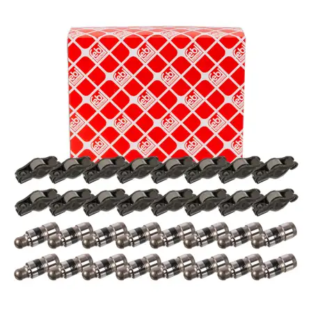 16x febi Ventilst&ouml;&szlig;el + 16x Kipphebel f&uuml;r VW Golf 6 7 Passat Tiguan Touran T5 1.6/2.0 TDI