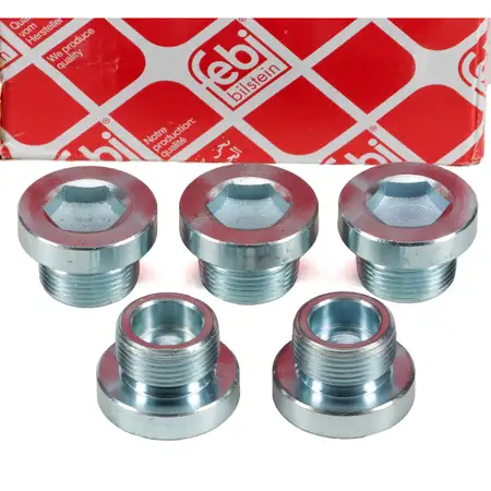 5x febi 194320 Verschlussschraube Getriebegeg&auml;use f&uuml;r AUDI PORSCHE VW WHT000323A
