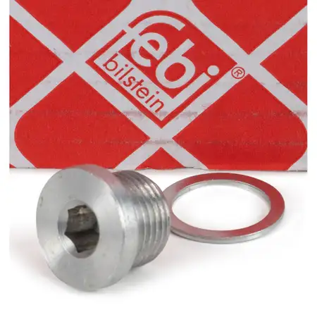 febi &Ouml;lablassschraube + Dichtring f&uuml;r PORSCHE 964 993 996 997 Boxster Cayman 986 987