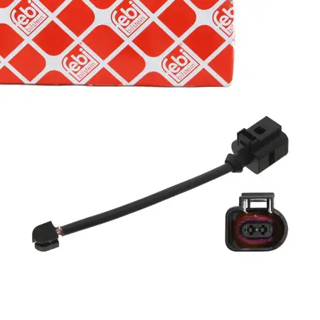 febi 34498 Warning contact, warning contact cable, rear brake pad wear