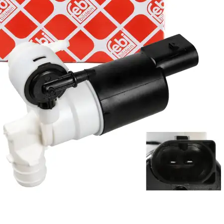 febi 172027 Waschwasserpumpe Dualpumpe Waschpumpe f&uuml;r VOLVO S60 2 134 V60 2 155 31349244