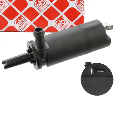 febi Waschwasserpumpe Monopumpe f&uuml;r PEUGEOT Boxer CITROEN Jumper FIAT Ducato ALFA 147 156