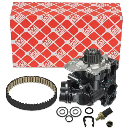 febi Wasserpumpe Thermostat Zahnriemen Sensor f&uuml;r VW Golf 5 6 Passat B6 B7 Tiguan 2.0 TFSI