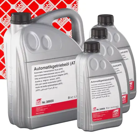 8L 8-liter febi ATF automatic transmission fluid for AUDI, BMW, HYUNDAI, JAGUAR, PORSCHE, and VW