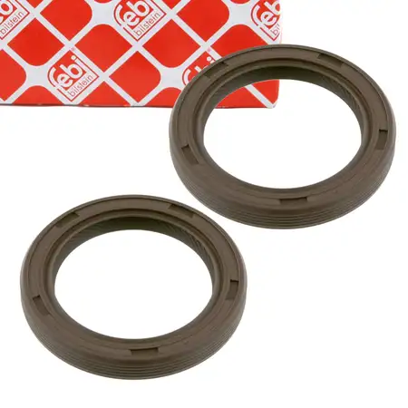 2x febi Wellendichtring Simmering Nockenwelle f&uuml;r FORD Fiesta 4 5 6 Focus 1 2 stirnseitig