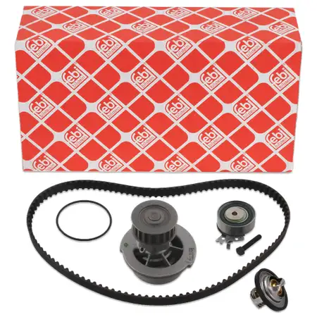 febi Timing Belt Kit + Water Pump + Thermostat for OPEL Astra, Corsa, Vectra 1.4i, 1.6i