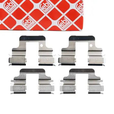 febi 185277 Zubeh&ouml;rsatz Montagesatz Federnsatz f&uuml;r Bremsbel&auml;ge vorne o. hinten