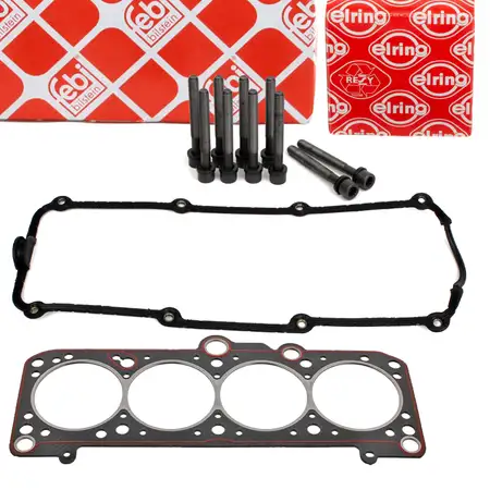 febi Zylinderkopfdichtung + Schrauben + Ventildeckeldichtung f&uuml;r VW Golf 3 1.8 75/90 PS