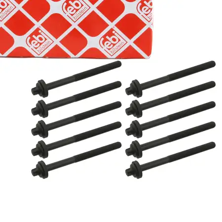 10x febi 12032 Zylinderkopfschraube f&uuml;r BMW E87 E36 E46 E90 E91 E60/61 M47 N47 11129067792
