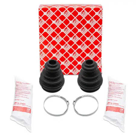 2x febi Achsmanschette Satz f&uuml;r VW Golf 4 Sharan T4 A3 8L1 A4 B7 getriebeseitig 3D0598201