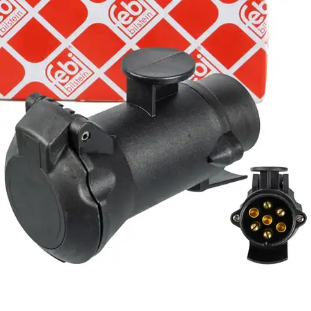febi 171829 LANG Adapter Langadapter Stecker Steckdose Anh&auml;nger Kupplung 7 auf 13 polig