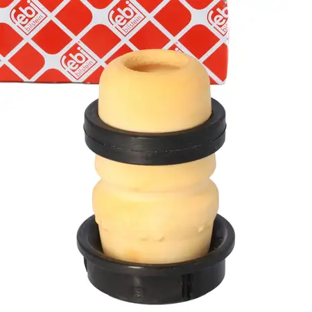 febi Anschlagpuffer Gummianschlag f&uuml;r VW Golf 7 8 T-Roc AUDI A1 GB Q3 F3 SEAT Arona vorne