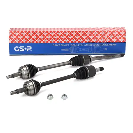 2x febi / GSP Antriebswelle f&uuml;r OPEL Movano B RENAULT Master 3 03.2014-07.2019 vorne