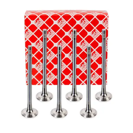 6x febi Auslassventil f&uuml;r RENAULT Clio 4 Captur 1 Twingo 3 DACIA Logan 2 Sandero 2 0.9 TCe