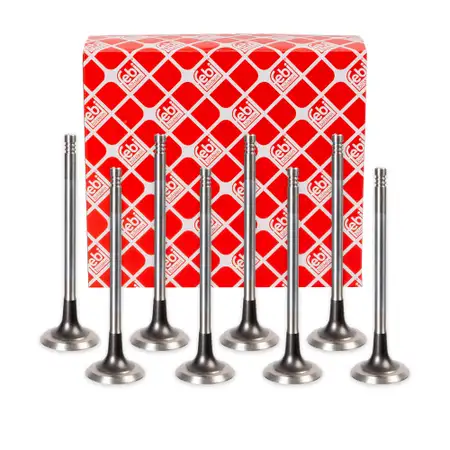 8x febi 12824 Auslassventil f&uuml;r BMW 3er E36 318i Z3 1.9i 140 PS M42 M44 ab 09.1992