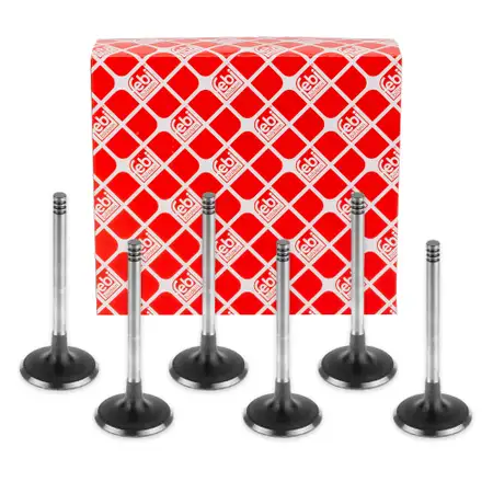 6x febi 19974 Auslassventil f&uuml;r VW LT 28-35/40-55 1 2.4 D 69/75 PS ab 01.1990 068109611L