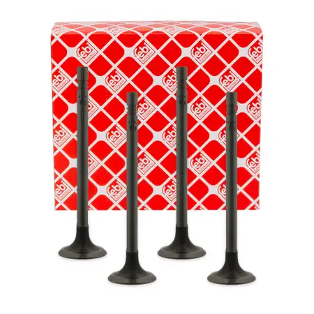 4x febi 21014 Auslassventil f&uuml;r VW Polo 6N2 Lupo 1.0 50 PS ALD AUC ANV 030109611S