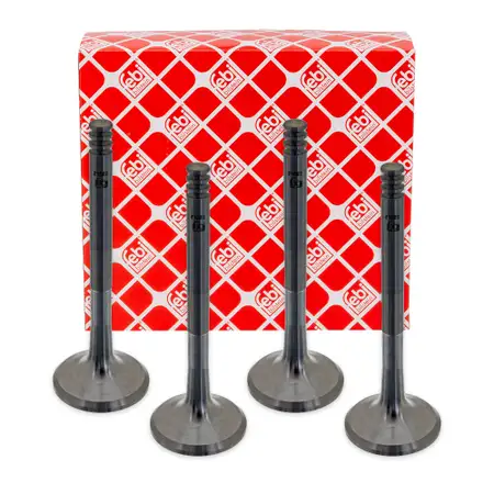 4x febi 21022 Auslassventil f&uuml;r VW Golf 4 Passat B5 B5.5 Polo 9N Sharan T5 A3 A4 1.9 TDI