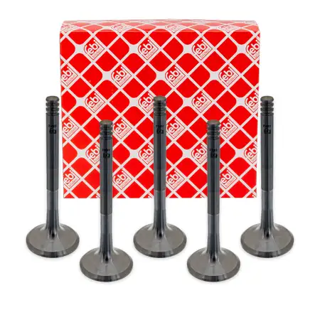 5x febi 21022 Auslassventil f&uuml;r VW California Multivan Transporter T5 Touareg 7L 2.5 TDI