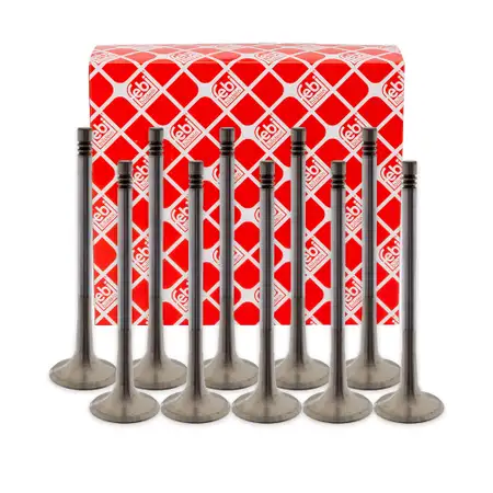 10x febi 21034 Auslassventil f&uuml;r VW Golf 4 Passat B5 B5.5 Sharan A3 1.8/2.7 T 058109611E