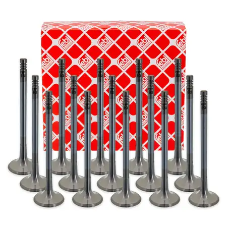 15x febi 21036 Auslassventil f&uuml;r VW Golf 4 Passat B5 AUDI A3 A4 A6 1.8 2.0 2.4 2.7 T 2.8