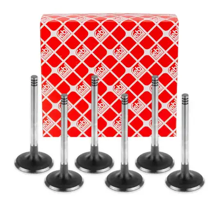 6x febi 21042 Auslassventil f&uuml;r AUDI 80 B4 A4 B5 A6 C4 4D Cabrio Coupe 2.6 2.8 078109611C