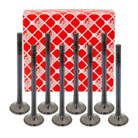 8x febi 32334 Auslassventil f&uuml;r VW Golf 6 Passat B6 B7 Tiguan Touran T5 2.0 TDI 03L109611