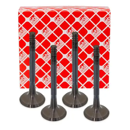 4x febi 34531 Auslassventil f&uuml;r VW Golf 3 Passat Sharan Touran T4 T5 Vento 1.6 1.8 2.0