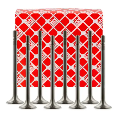 8x febi 38301 Auslassventil f&uuml;r MERCEDES-BENZ W169 W245 160/180/200CDI OM640 6420500627