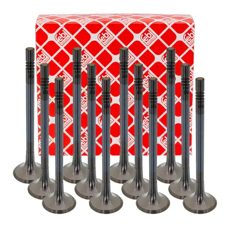 12x febi 32334 Auslassventil f&uuml;r AUDI A5 8F A7 4G A8 4H 4LB Touareg 7P 3.0 TDI 03L109611