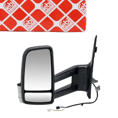 febi Au&szlig;enspiegel Seitenspiegel f&uuml;r MERCEDES-BENZ Sprinter 3-5t B907 B910 links 9108100801