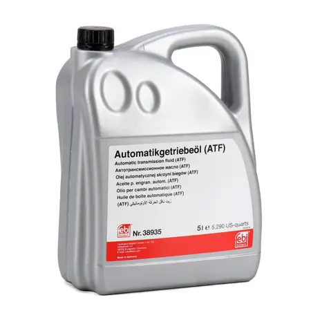 5L 5 Liter febi 38935 ATF Automatikgetriebe&ouml;l f&uuml;r VW BMW HYUNDAI JAGUAR PORSCHE