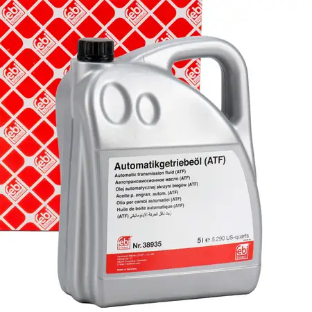 5L 5 Liter febi 38935 ATF Automatikgetriebe&ouml;l f&uuml;r VW BMW HYUNDAI JAGUAR PORSCHE