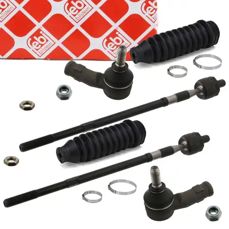 2x febi PROKIT Spurstange + Kopf + Manschette f&uuml;r VW Golf 3 Corrado 53I mit ZF Servo vorne