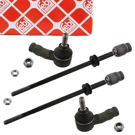 2x febi PROKIT Spurstange + Spurstangenkopf f&uuml;r VW Golf 3 Vento PR-1N0 ohne Servo vorne