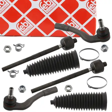 2x febi Spurstange + Spurstangenkopf + Manschette f&uuml;r MERCEDES W203 S203 CL203 C209 vorne