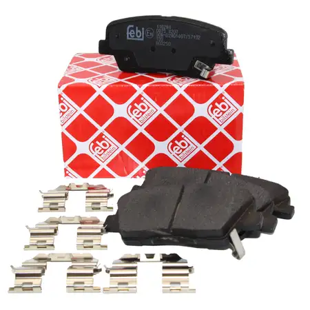 febi 116284 Bremsbel&auml;ge Bremsbelagsatz f&uuml;r HYUNDAI Santa Fe KIA Sorento hinten 58302-2PA70